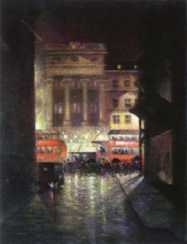 christopher r.w.nevinson the strand by night oil painting picture